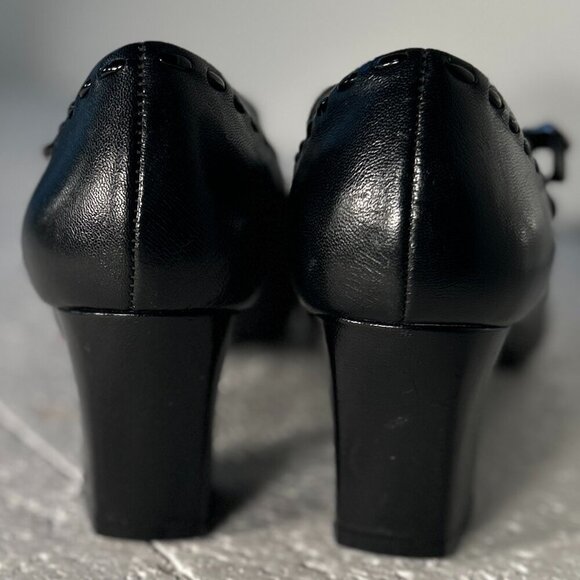 Trotters SZ 9N Black Mary Jane Heels Comfort Office Dressy Retro Wardrobe Staple - Picture 6 of 11